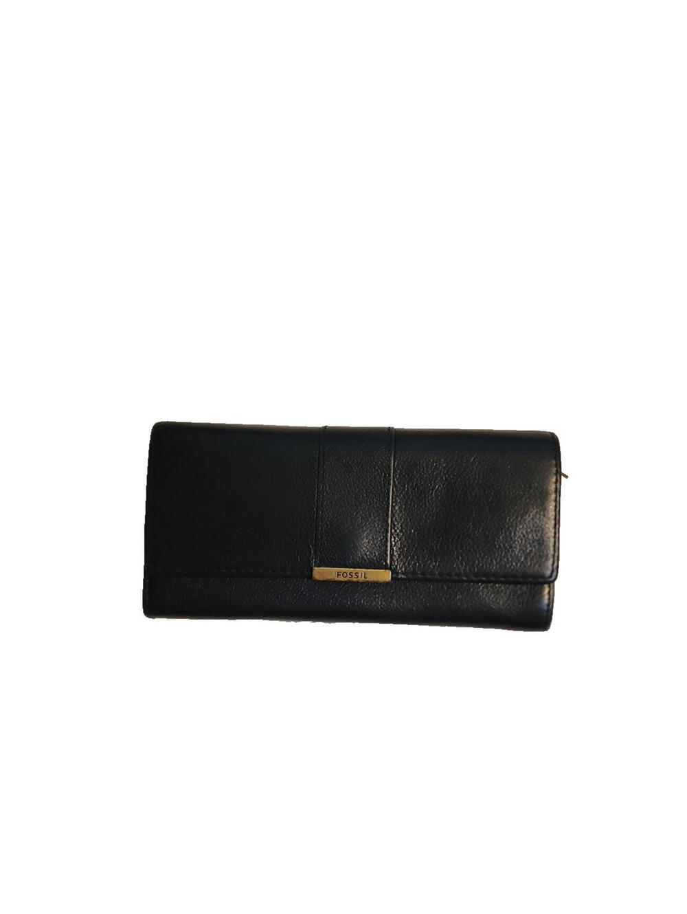 Fossil Farrah Black Leather FLP  Wallet Clutch 2010